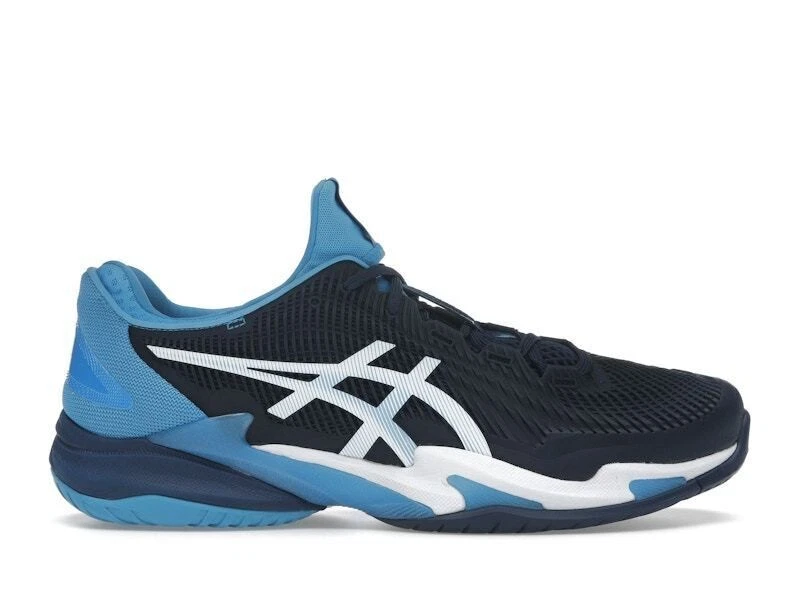 Asics Court FF Novak White Blue for sale | eBay