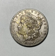 1890-CC Morgan Silver Dollar XF with Old Tape Residue Value Priced
