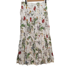 Ines De La Fressange x Uniqlo Women Twist Pleated Long Skirt White Size S Maxi