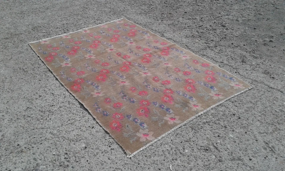 Turkish Large Rug, 4.9 x 7.2 Feet, Muted Rug, Anatolian Rug, Handmade Rug, - Image 4 of 4