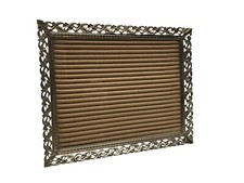 Vtg Gold Filigree Metal LARGE For 8 x 10 Photo Picture Frame Easel Back