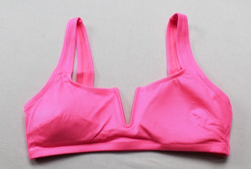 Aerie Women s Shine Pique V Wire Scoop Bikini Top RP9 Pink Infusion 