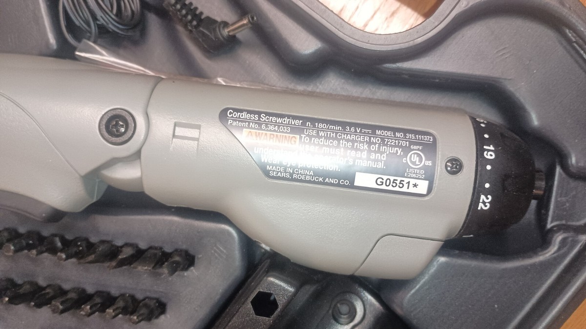 Craftsman 3.6v Cordless Screwdriver Plastic Carrying Case Bright