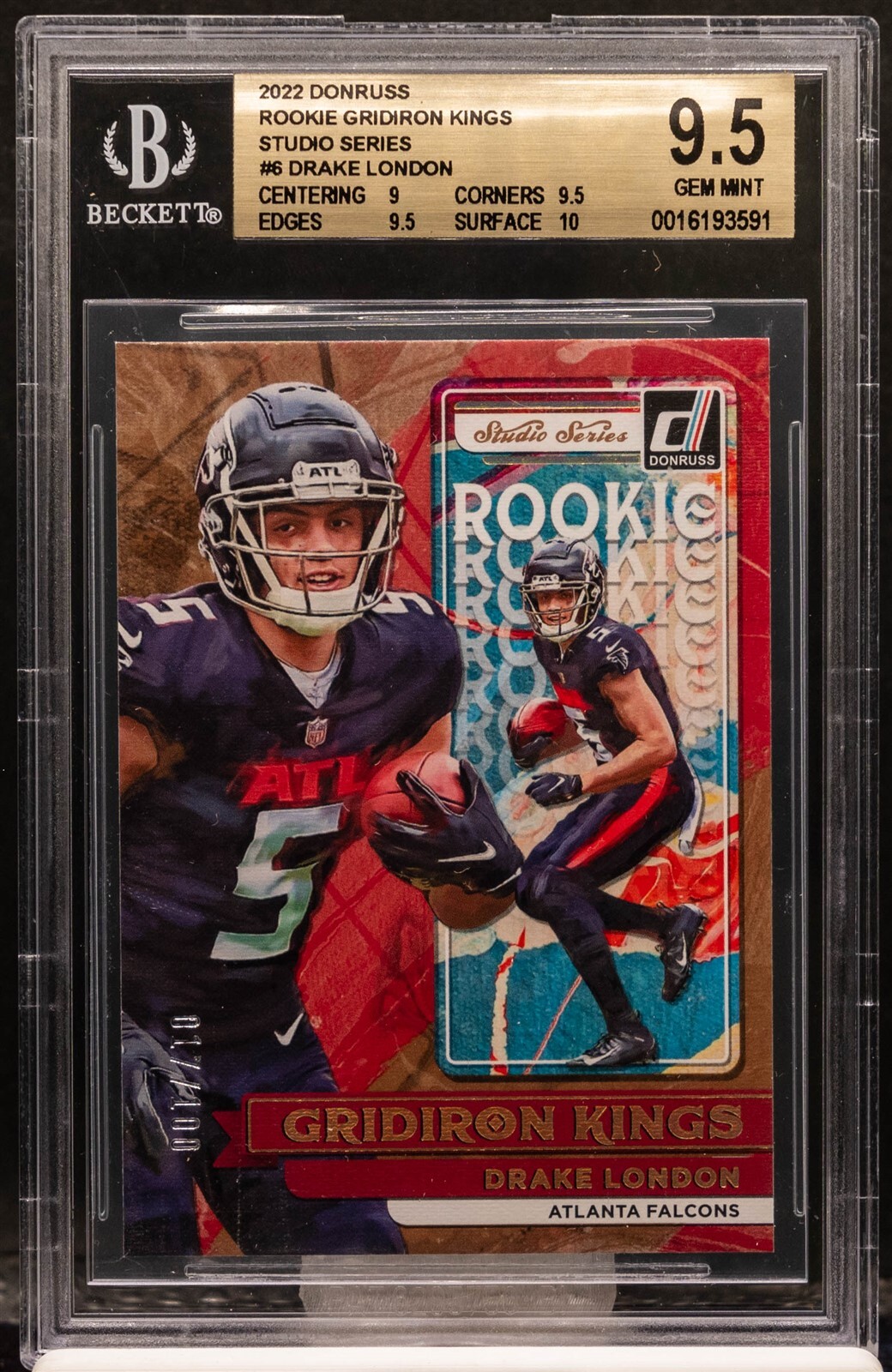 Drake London Panini Donruss Rookie Gridiron Kings #RGK6 Studio Series