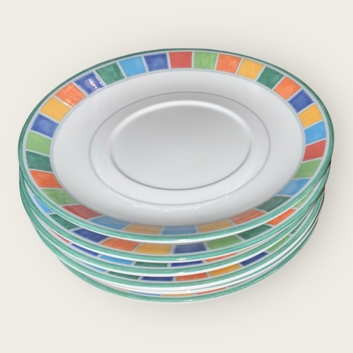Villeroy Boch Twist Alea Limone 6x Untertassen 5,5" Mosaikrand Verde Caro TOP - Bild 3 von 13