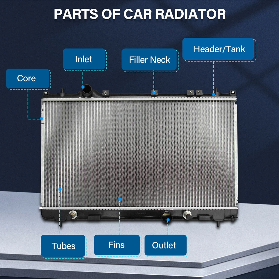 Radiador de aluminio Chrysler Neon 2,0 L 2002-2005 Dodge Neon 2,0 L Foto 2 de 4