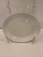 STEELITE INTERNATIONAL WHITE  OVAL PLATTER 6 3/8" X8” MADE IN ENGLAND 2011