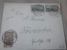 Drei Briefmarke  brief 1934 Saar Neunkirchen