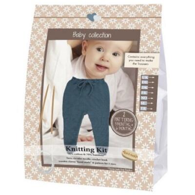 Go Handmade Strick-Und Häkelset Babyhosen - Blau Petrol