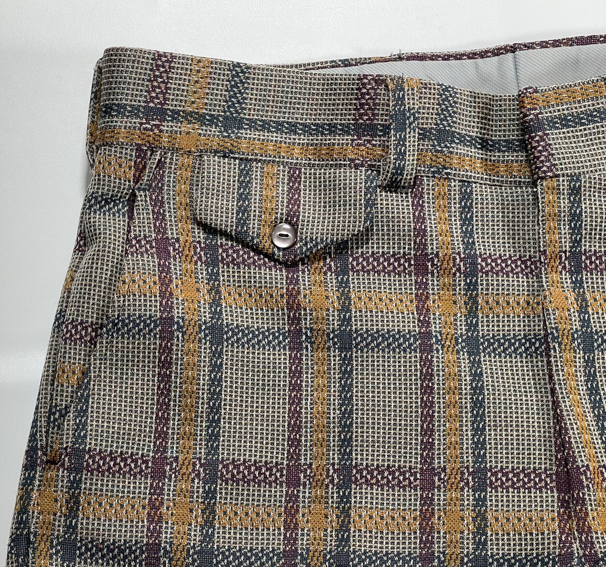 【70s】EURO Vintage Tweed Trousers Optizip Vintage 70s 80s Tweed Check 3 Pc Suit Gray Pants Vest | eBay