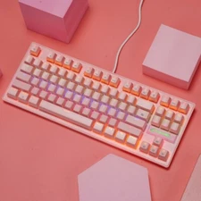 TKL 87 keys Mechanical Gaming Keyboard Wired RGB LED Backlit for PC PS4 XBOX ONE