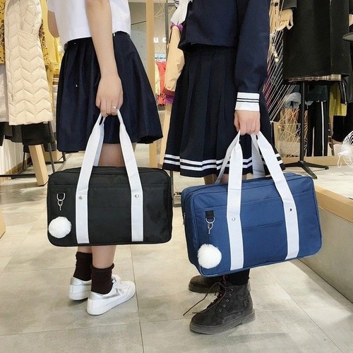 Japanese High School Uniform Bag Handbag Canvas JK Student Lolita
