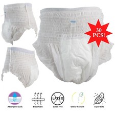 Adult Incontinence Nappies Pull up Pants Diaper Medium Large Extra Large 30pcs