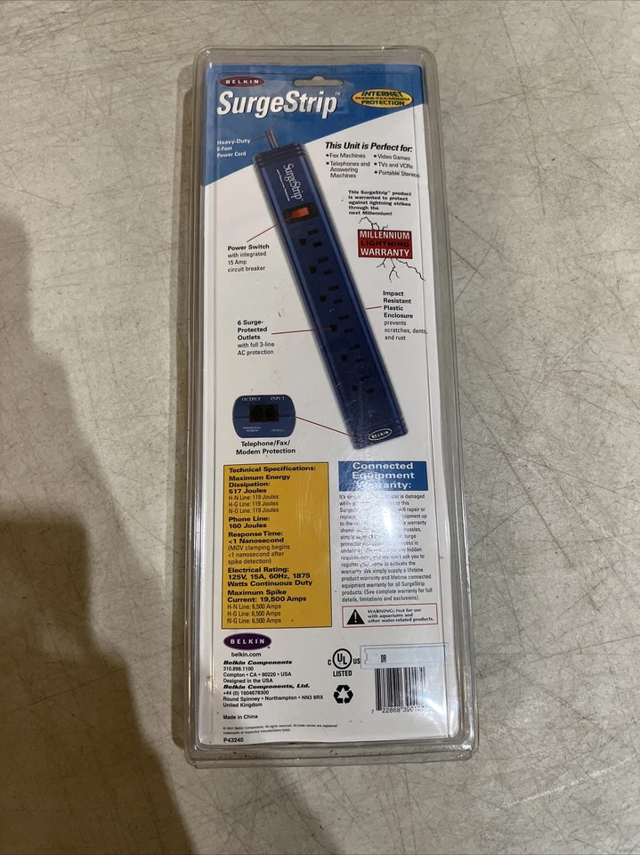 Bellini SurgeStrip 4ft Heavy Duty 517 Joules F5C050-TMB - Image 2 of 2