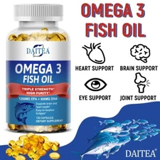 Omega 3 Fish Oil Capsule Good For Heart Brain Eyes Joint Health 30-120 Capsules