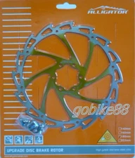 gobike88 Alligator disc rotor , WIND CUTTER, Yellow, 180mm, 106g, 572