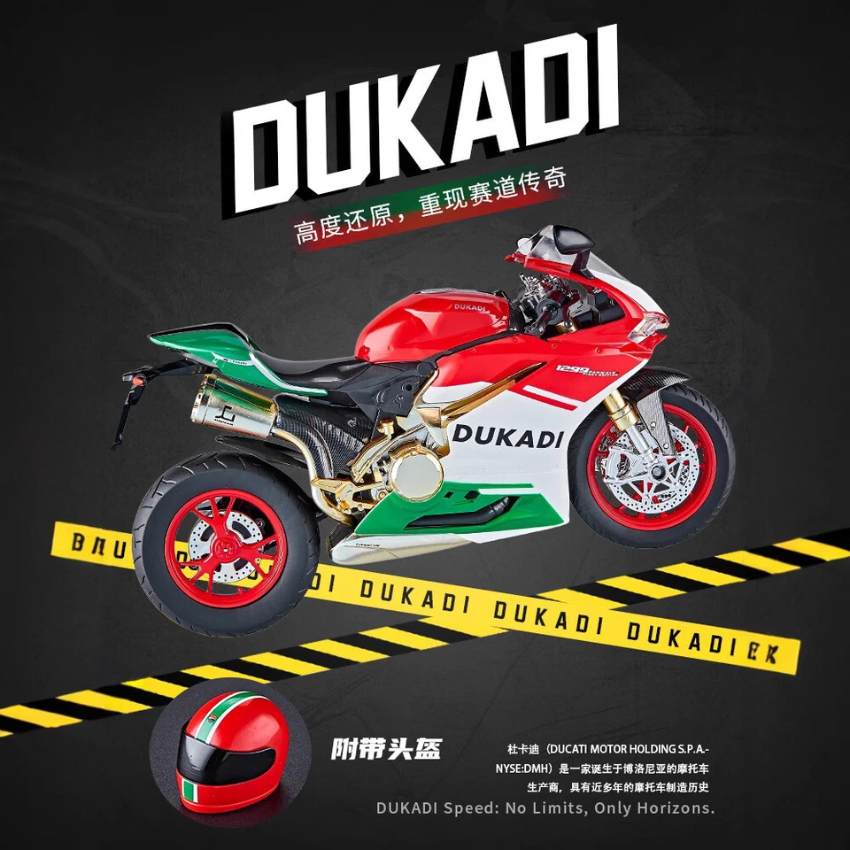 Large 1:6 Ducadi motorcycle model sound and light ornament gift - Image 2 of 4
