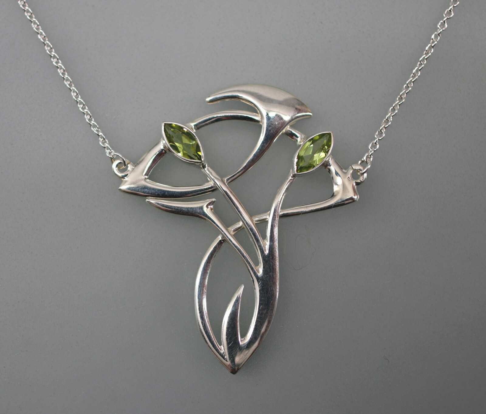 9906026-d 925er Silver Art Nouveau Necklace With … - image 1