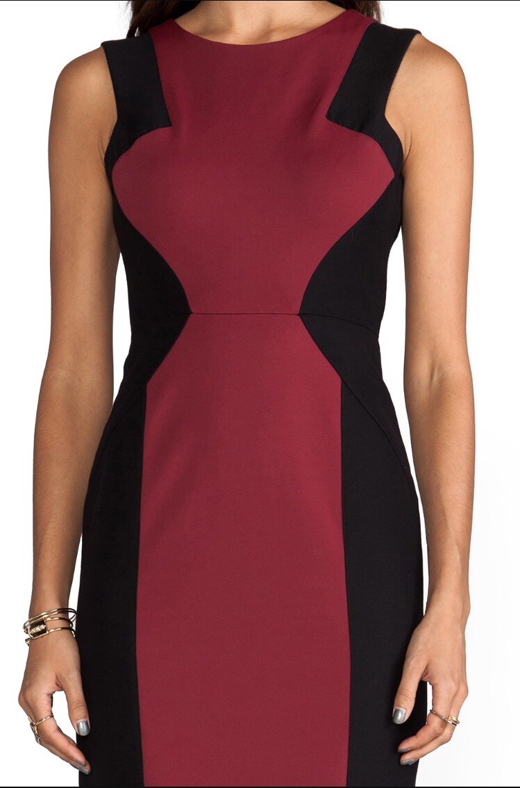 Robe Fourreau Cocktail BCBG MAX AZRIA Evelyn - Taille 4 Couleur Merlot - Neuf Avec étiquette