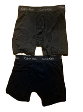 Calvin Klein Ultra-Soft Modern Boxer Brief Gray Blue  2pack Sz S NP21380