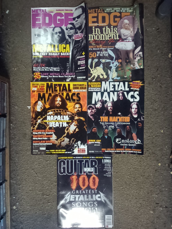 5 💀 metal maniacs edge metallica guitar world with discs