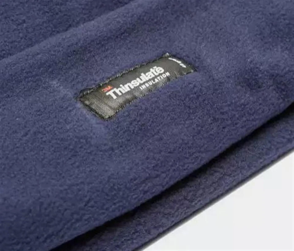3M Thinsulate Lined Polar Fleece Beanie Acrylic Navy Thermal Insulated Warm Hat - Image 3 of 4