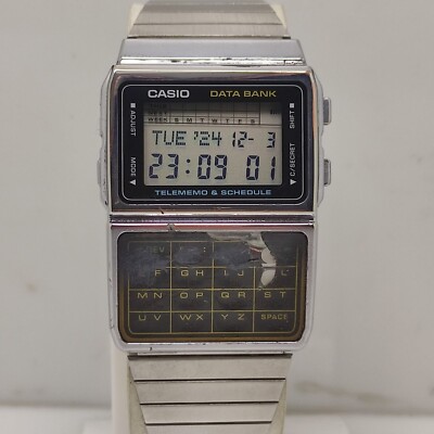 Year 1988 Casio Date Bank DBC-610 Mod.676 Telememo Vintage Men's Watch
