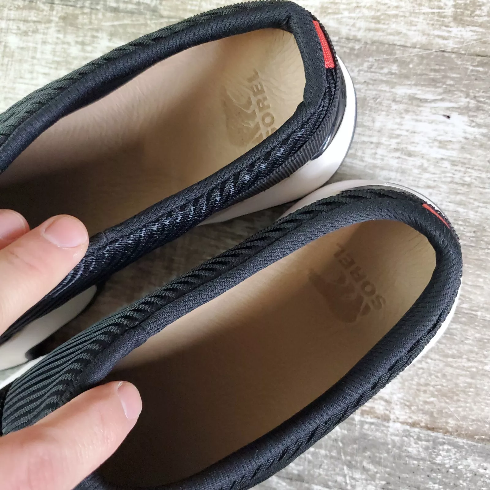 sorel kinetic impact ii comfort sea salt slip-on shoes