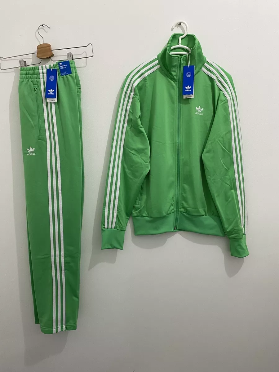 Adidas Adicolor Firebird Tracksuit Semi Green White Size S