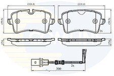 Brake Pad Rear Axle To Fit Audi A4 12->, A5 10->17, A6 10->18, A6 Allroad 12->18