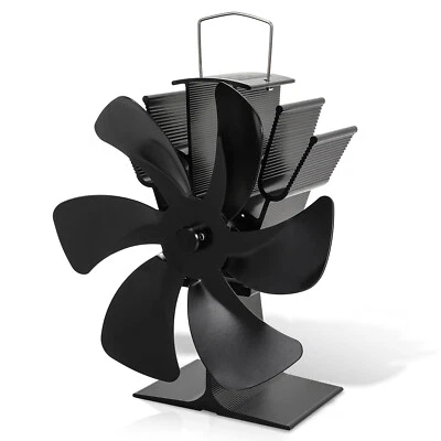 MARKENLOS 6 Flügel Ofenventilator Kaminofen Ventilator Stromloser Lüfter Stove Fan Gebläse