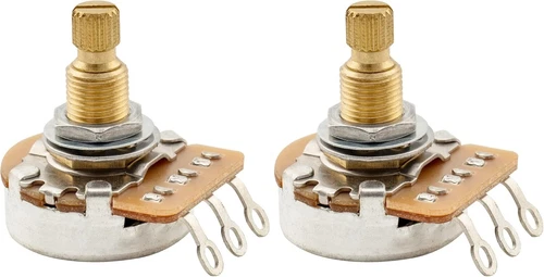 Musiclily Pro HD 2 Pcs B500K Brass Metric Split Shaft Linear Taper Guitar Pots