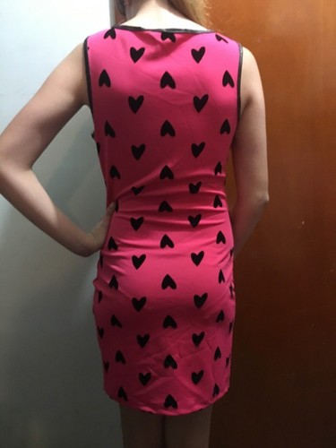 LIPSY LONDON LOVE HEARTS DRESS SZ 12 FREE POSTAGE RACES WOMENS F11 - Picture 2 of 4