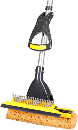 Sponge Mop Home Commercial Use Tile Floor Bathroom Garage Cleaning with Squeegee