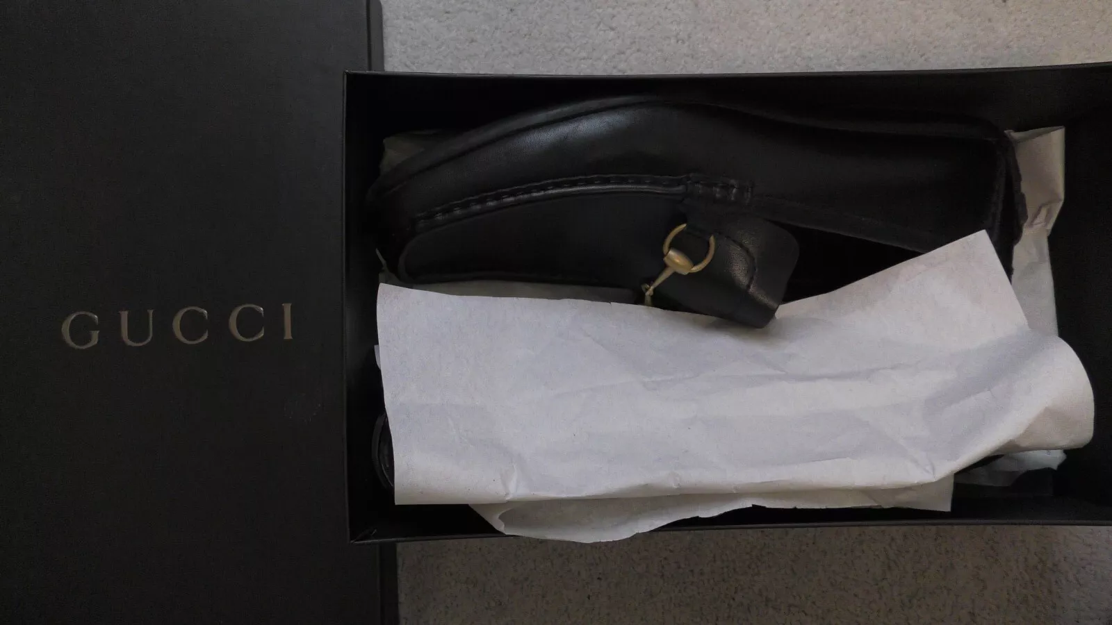 ✨ Mocassins homme Gucci Horsebit époque Tom Ford ✨ cuir noir 11D neufs dans leur boîte ! ? Vintage