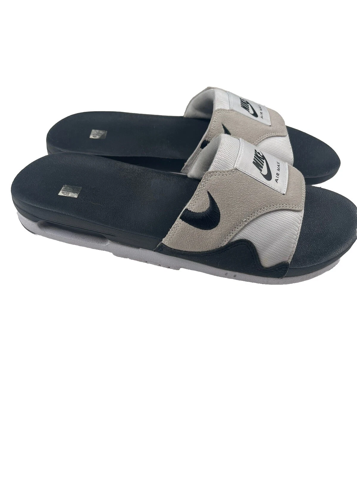 Nike Air Max 1 Slide Uomo Taglia 15 University Bianco Nero Grigio DH0295 102