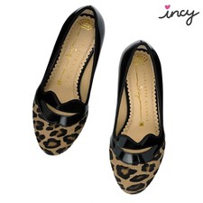  325 New Charlotte Olympia INCY Girls Flat Patent Pony Leopard Shoes 32 33
