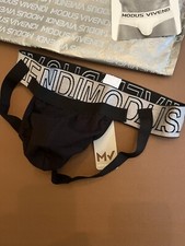 Modus Vivendi Men’s Black/ Silver Jockstrap - XL