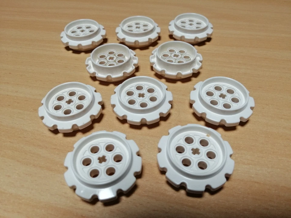 LEGO TECHNIC 10 Stück Räder Raupenantrieb weiß / Raupenkette TECHNIK - Bild 2 von 4