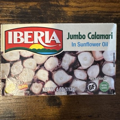 Iberia Jumbo Calamari In Sunflower Oil 4oz Can