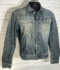 Vtg. RARE 90s Y2K Diesel Gregg Denim Blue Jean Jacket Size Medium to Slim Large