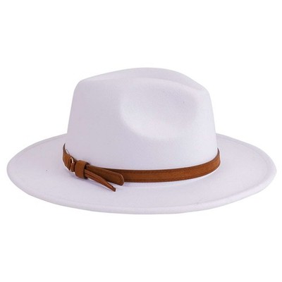 Fedora Hat Classical Wide Brim Western Cap Men Women Vintage Trilby Panama Hats