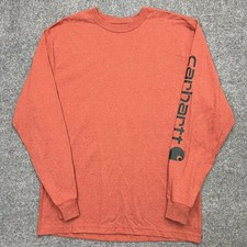 Carhartt Shirt Mens Medium Long Sleeve Logo Original Fit Workwear Tee