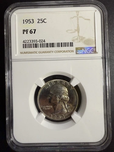 1953 Proof Washington Quarter - NGC graded PF67 - B50130