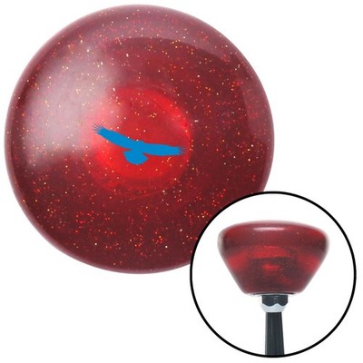 Blue Eagle Flying Red Retro Metal Flake Shift Knob w/ M16x1.5 Insert Shifter