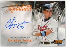 Chipper Jones 2022 Topps Stadium Club Lone Star Autograph Card #LSS-CJ 2/5