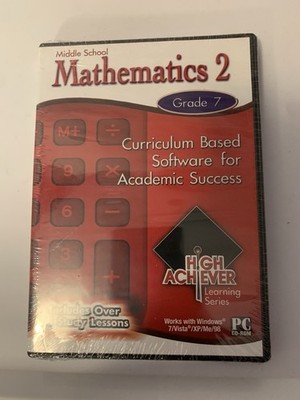 High Achiever Middle School Mathematics 2 (Grade 7) CD-ROM -NEW