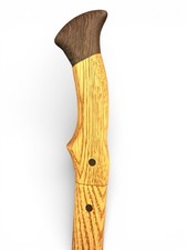 : Handmade Oak & Wenge Hiking Staff 118cm Wooden Walking Stick Ergonomic Handle