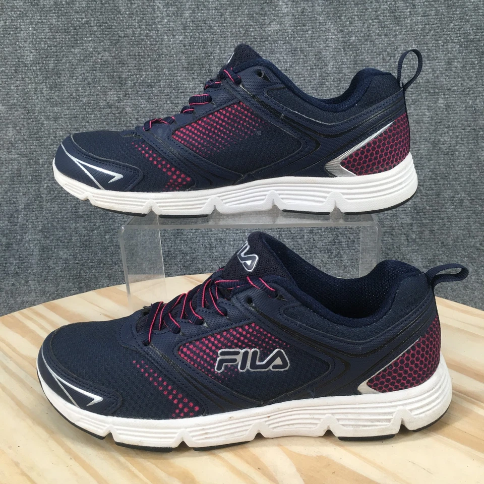 Fila Shoes Womens 8.5 Vector Running Sneakers Blue Lace Up Low Top Round Toe - Image 2 of 4