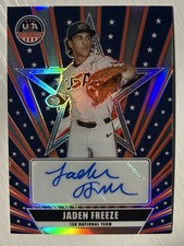 Jaden Freeze 2026 Panini USA Stars & Stripes Auto Autograph Silver Prizm